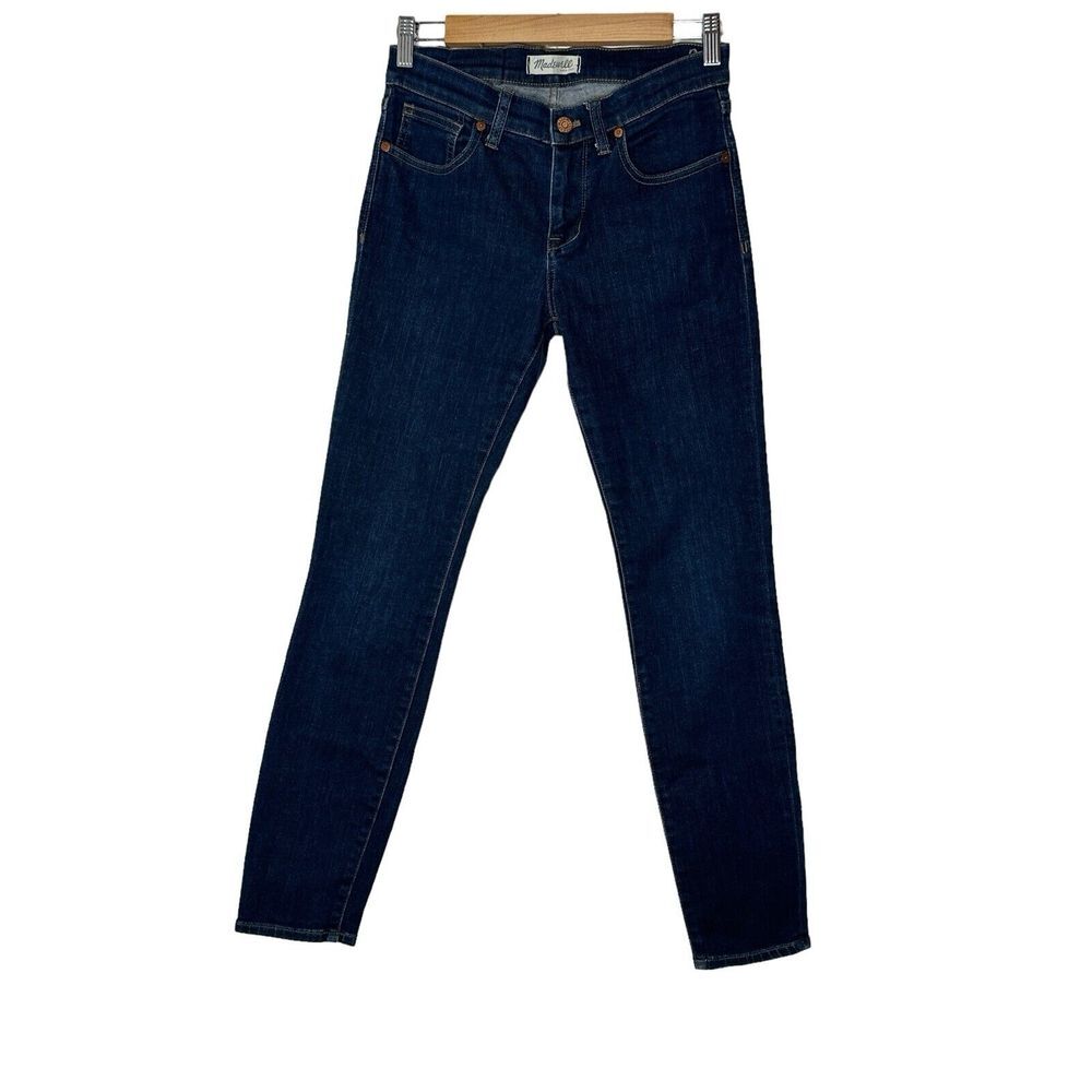 Madewell Women's Skinny Jeans Blue Denim Dark Wash Stretch Size 27β